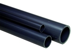 +GF+ PVC Pressure pipe hard 110x5,3 mm DN 100 PN 10 factory length 5m 161.017.089 dark-gray RAL 7011