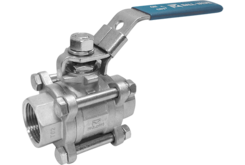 V4A Ball valve, female thread 3-piece 3/4" full bore PN 63 A-641 TLD