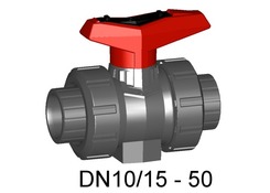 +GF+ PVC Ball valve Type 546 d= 20 mm solvent cement sockets 161.546.062 EPDM