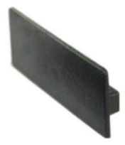 Abdeckkappe für System 50 (53,0x18,0mm), PE schwarz 1 Pkt. = 20 Stk.